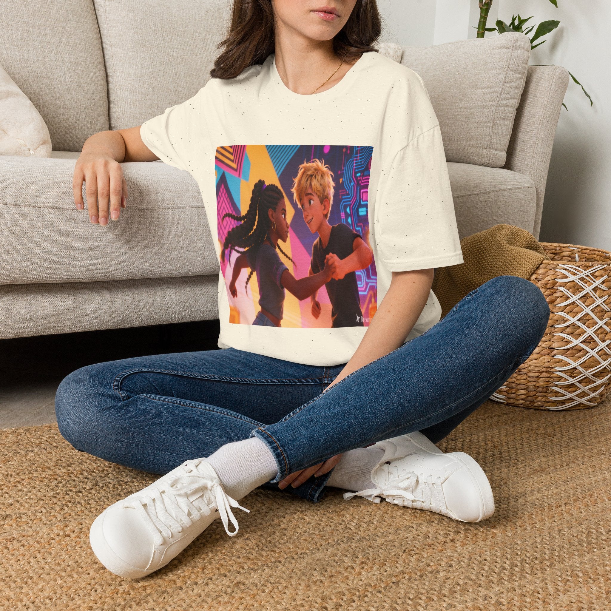 Graphic T-Shirt — Colorful Dance Scene Print