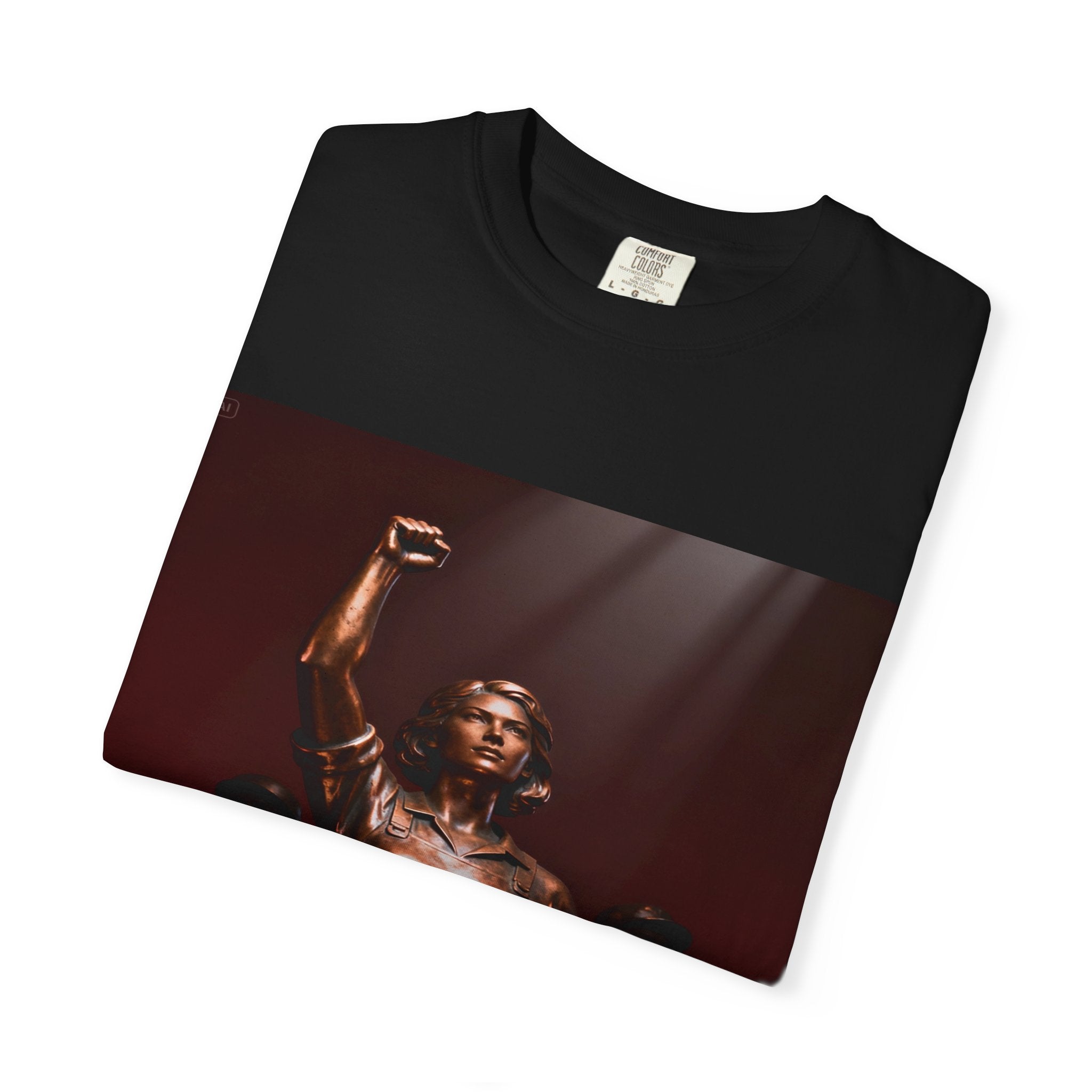 Power to the People – Revolutionary Worker Statue Poster | Socialist Art Print | Feminist Strength Wall Decor | Political Statement Artwork