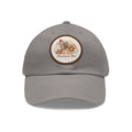 Handmade Herbs Dad Hat — Round Leather Patch Gardening Cap