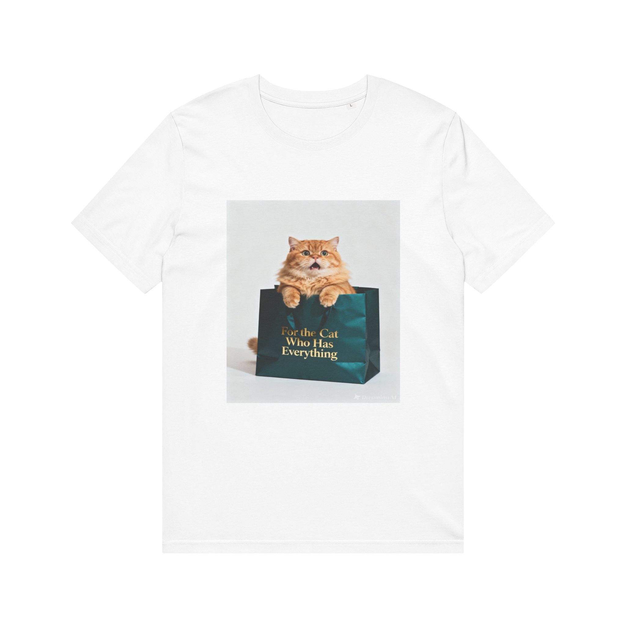 Cat in Bag T‑Shirt — "Whole Cat Who Has Everything" Cute Cat Graphic Tee