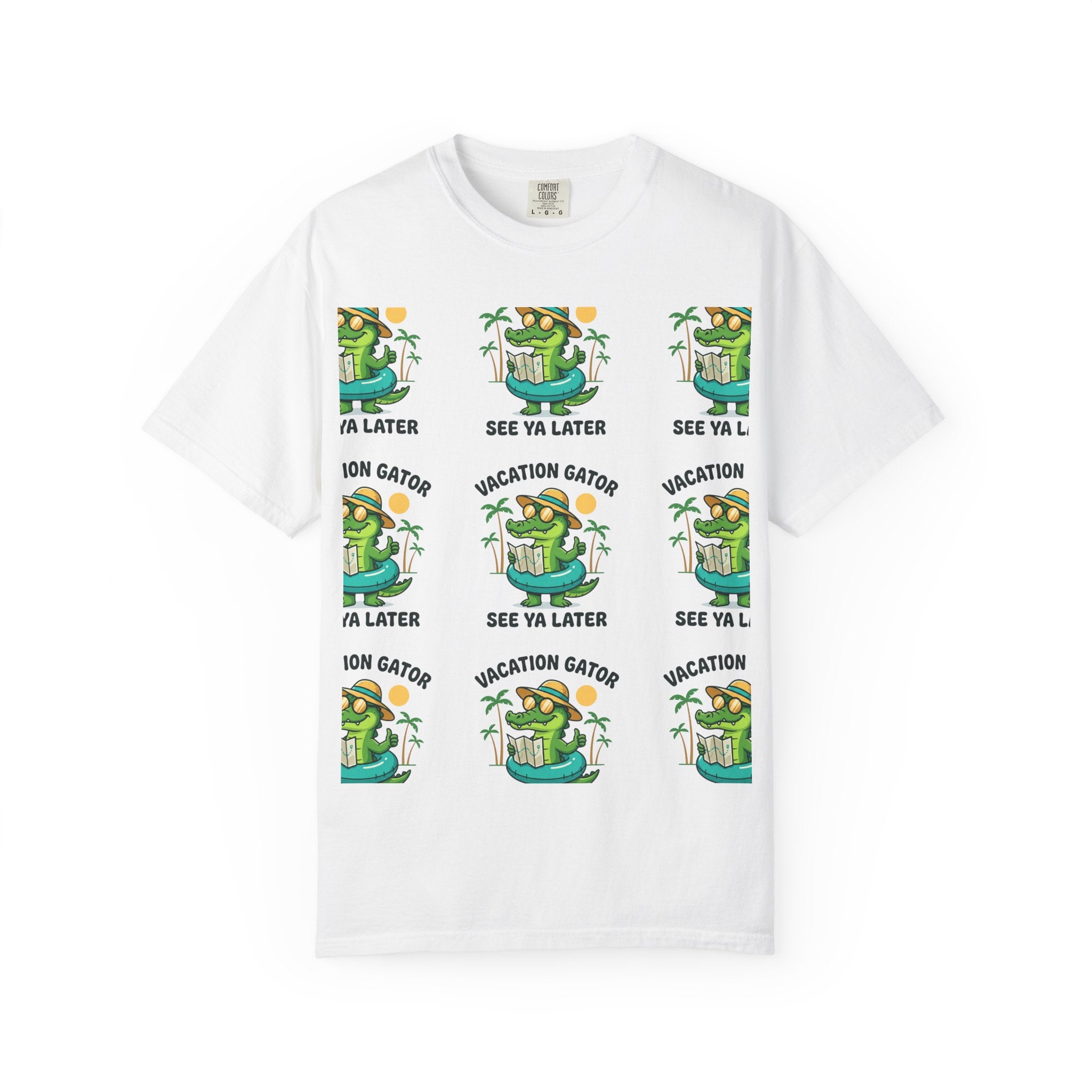 Vacation Gator Graphic T-Shirt — 'See Ya Later' Tropical Alligator Tee