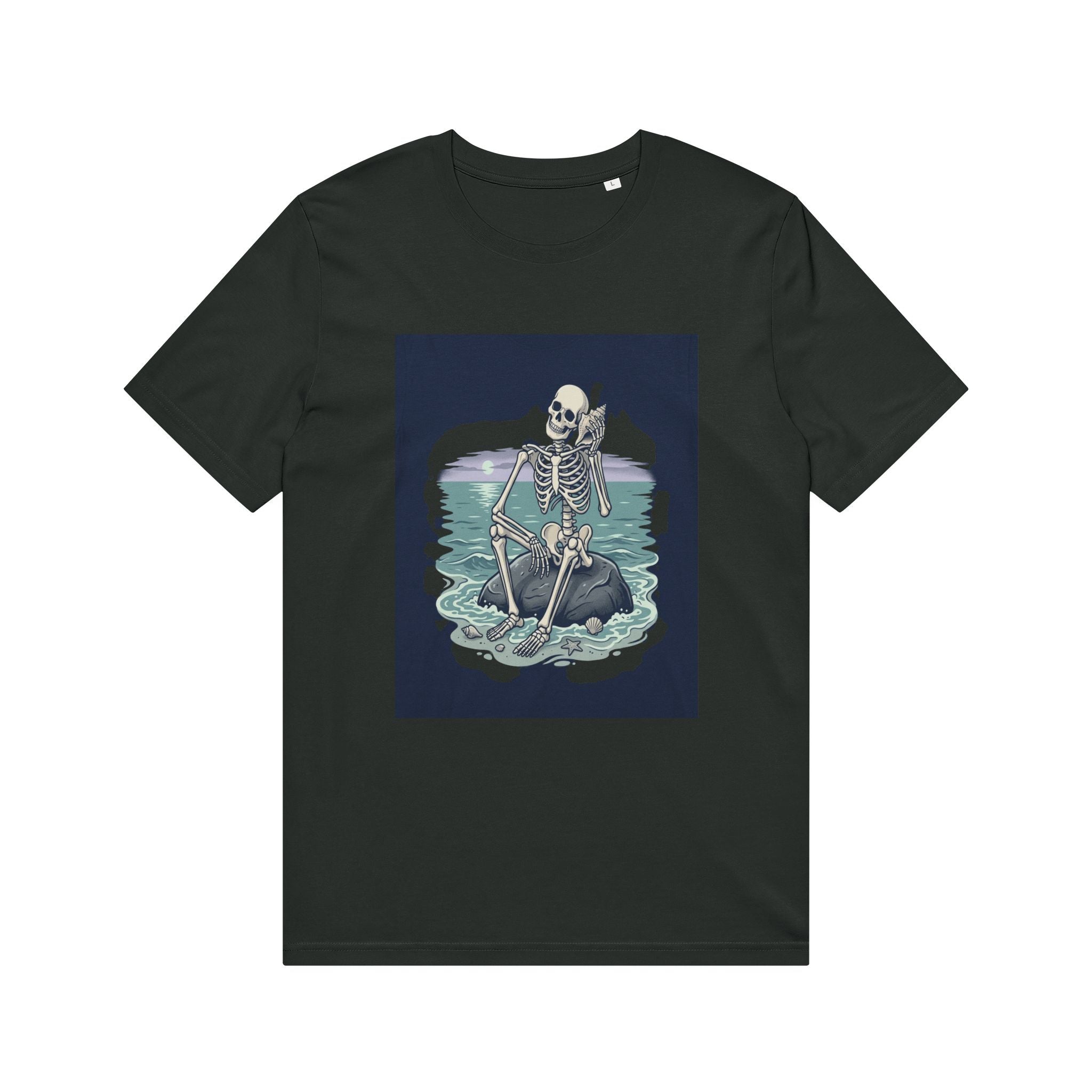 Skeleton Kayak T-Shirt — Coastal Goth Surf Skull Tee