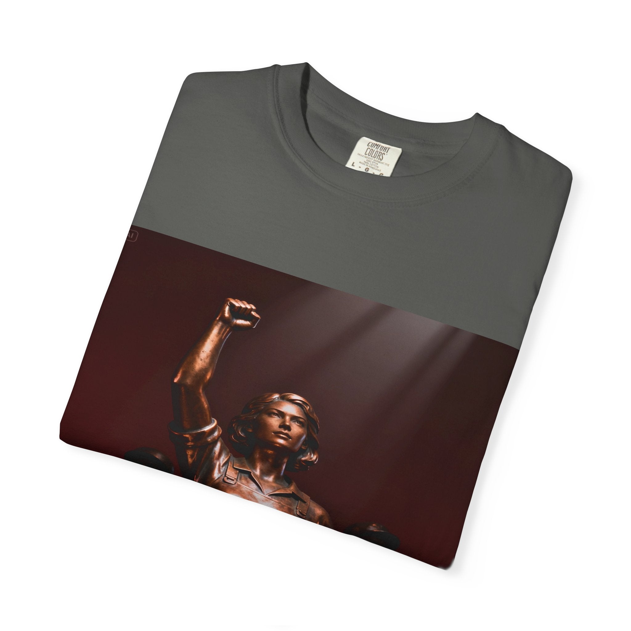 Power to the People – Revolutionary Worker Statue Poster | Socialist Art Print | Feminist Strength Wall Decor | Political Statement Artwork