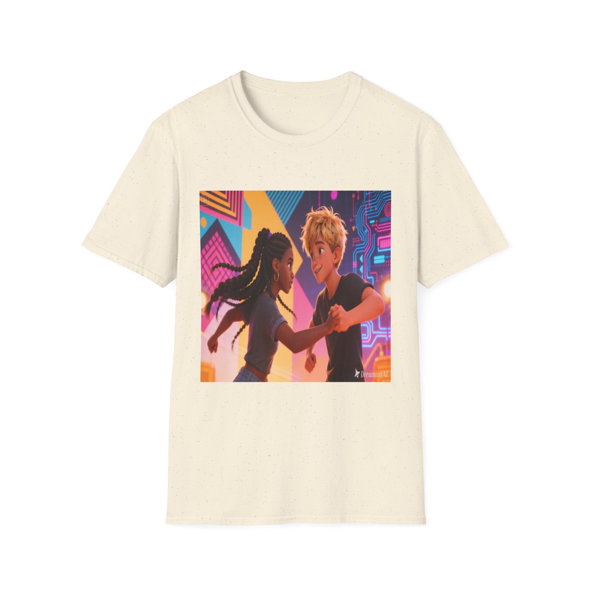 Graphic T-Shirt — Colorful Dance Scene Print