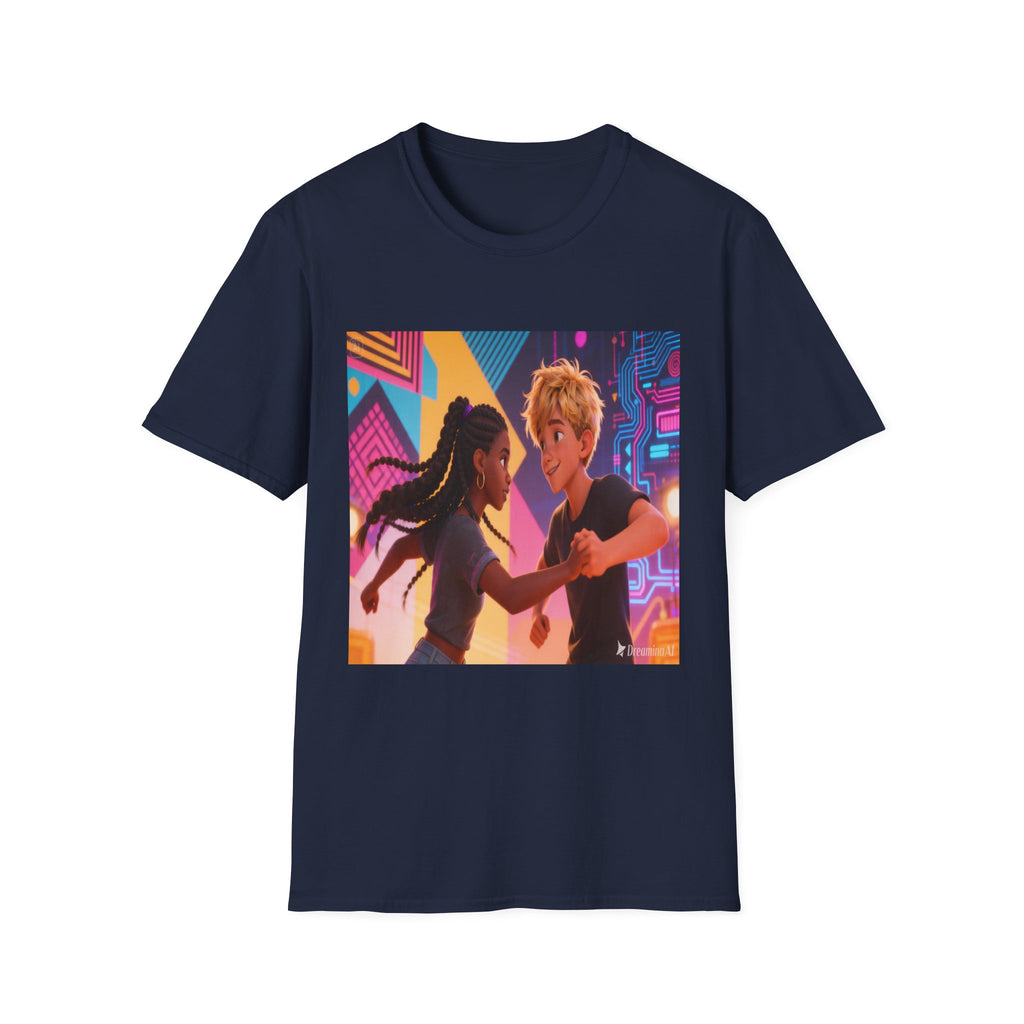 Graphic T-Shirt — Colorful Dance Scene Print