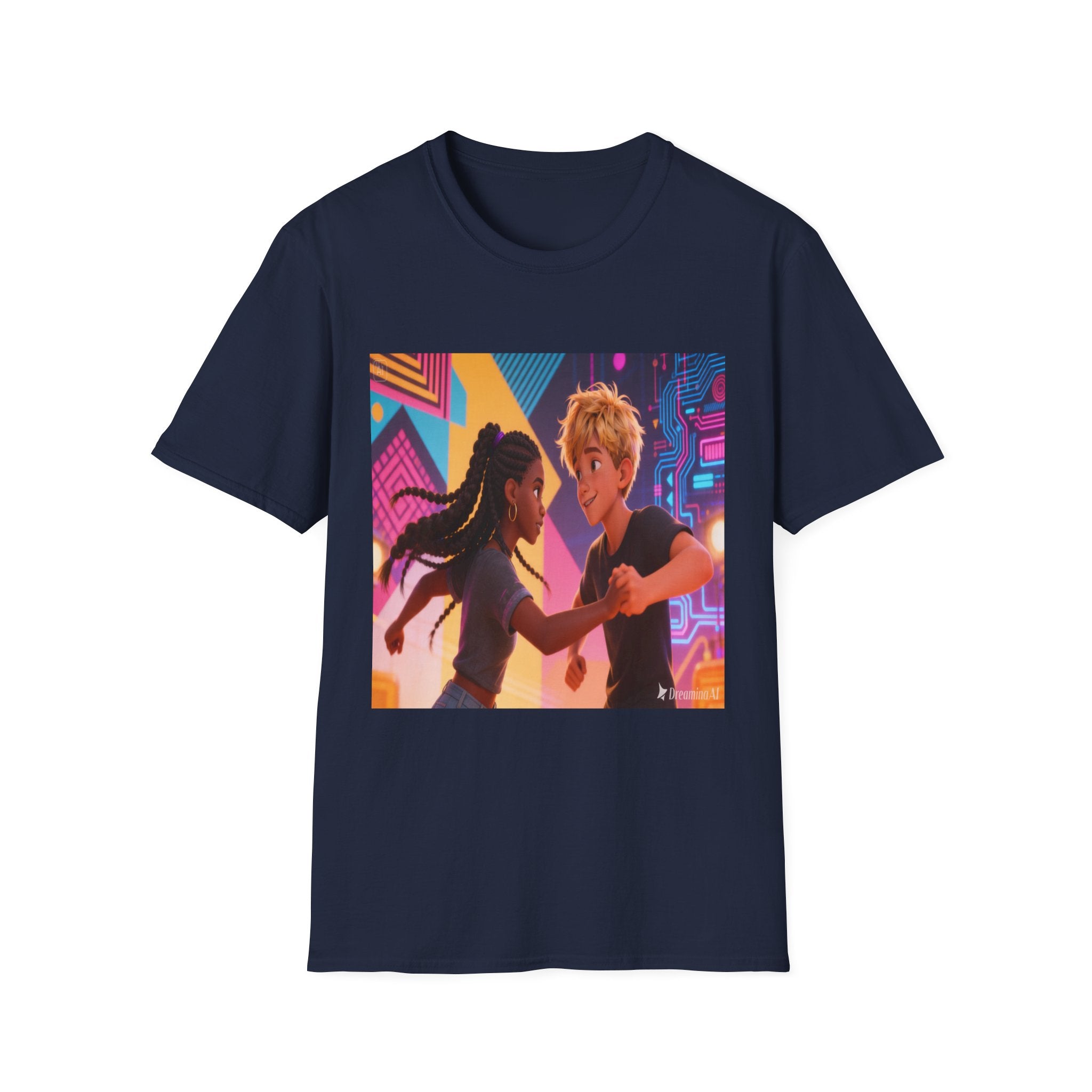 Graphic T-Shirt — Colorful Dance Scene Print