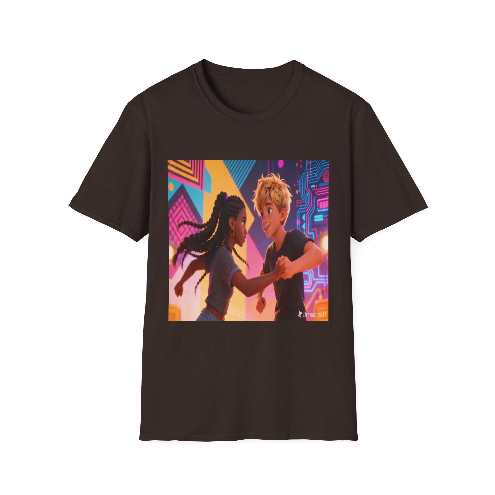 Graphic T-Shirt — Colorful Dance Scene Print