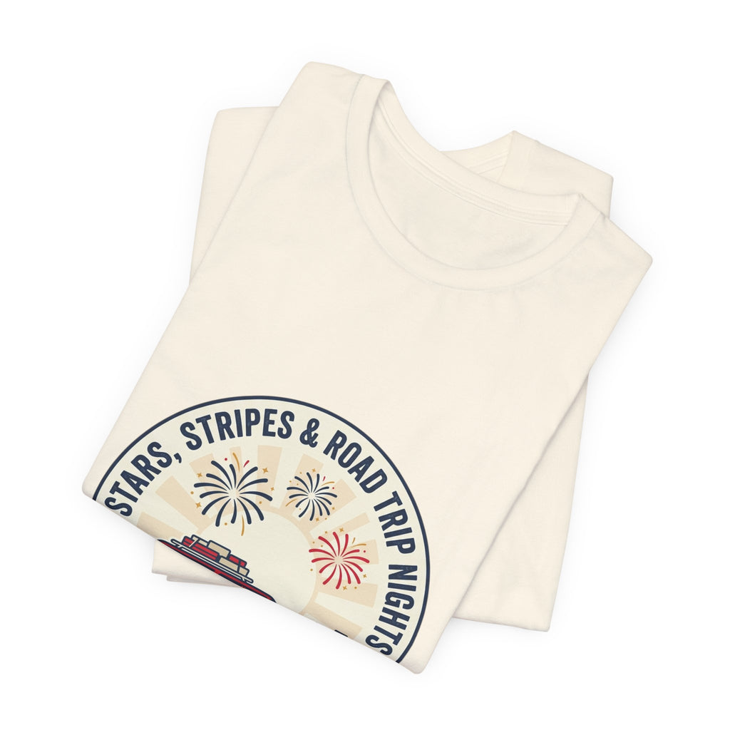 Stars & Stripes Road Trip Sweatshirt, Vintage USA Red White Blue Crewneck, American Travel Sweater, Patriotic Gift, Retro USA Sweatshirt, 4th of July Gift