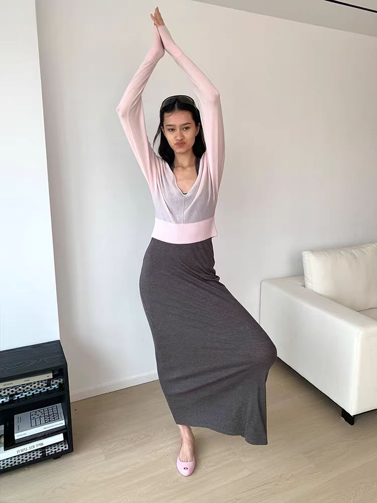 Halterneck Knitted Dress with Waist Strap